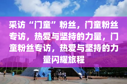 采访“门童”粉丝，门童粉丝专访，热爱与坚持的力量，门童粉丝专访，热爱与坚持的力量闪耀旅程