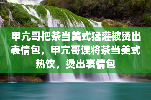 甲亢哥把茶当美式猛灌被烫出表情包，甲亢哥误将茶当美式热饮，烫出表情包