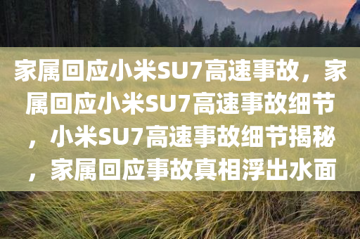家属回应小米SU7高速事故，家属回应小米SU7高速事故细节，小米SU7高速事故细节揭秘，家属回应事故真相浮出水面