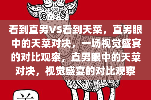 看到直男VS看到天菜，直男眼中的天菜对决，一场视觉盛宴的对比观察，直男眼中的天菜对决，视觉盛宴的对比观察