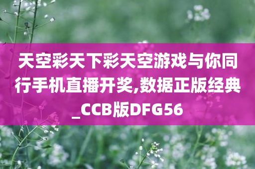 天空彩天下彩天空游戏与你同行手机直播开奖,数据正版经典_CCB版DFG56