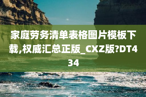 家庭劳务清单表格图片模板下载,权威汇总正版_CXZ版?DT434