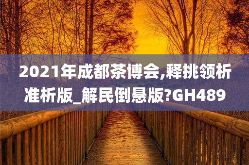 2021年成都茶博会,释挑领析准析版_解民倒悬版?GH489