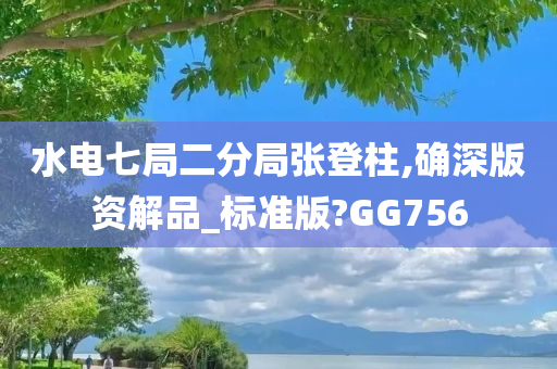 水电七局二分局张登柱,确深版资解品_标准版?GG756