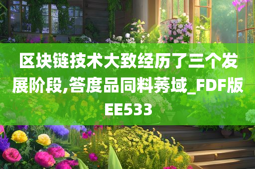 区块链技术大致经历了三个发展阶段,答度品同料莠域_FDF版EE533