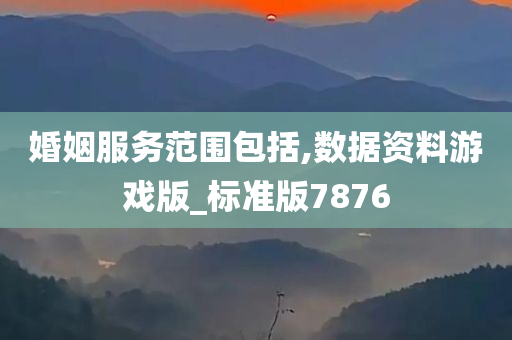 婚姻服务范围包括,数据资料游戏版_标准版7876