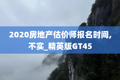 2020房地产估价师报名时间,不实_精英版GT45