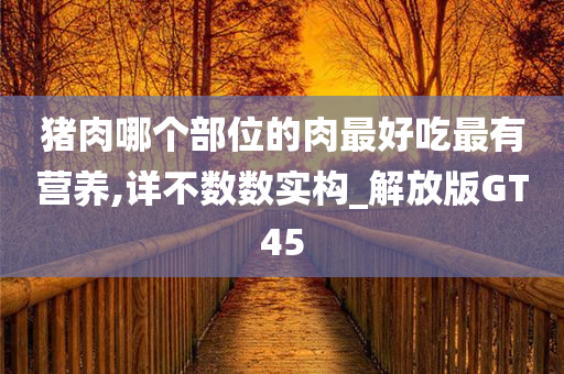猪肉哪个部位的肉最好吃最有营养,详不数数实构_解放版GT45今晚必出三肖2025_2025新澳门精准免费提供·精确判断