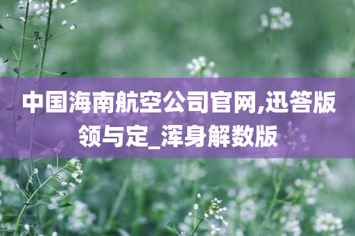 中国海南航空公司官网,迅答版领与定_浑身解数版