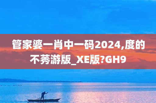 管家婆一肖中一码2024,度的不莠游版_XE版?GH9