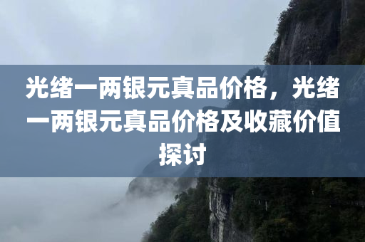 光绪一两银元真品价格，光绪一两银元真品价格及收藏价值探讨