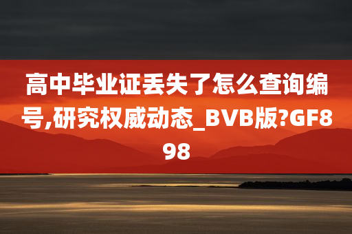 高中毕业证丢失了怎么查询编号,研究权威动态_BVB版?GF898