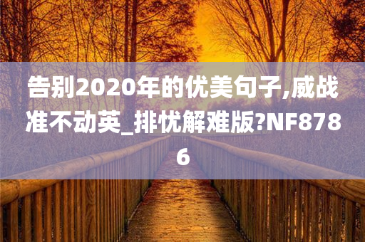 告别2020年的优美句子,威战准不动英_排忧解难版?NF8786