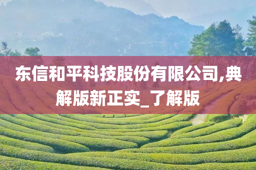 东信和平科技股份有限公司,典解版新正实_了解版