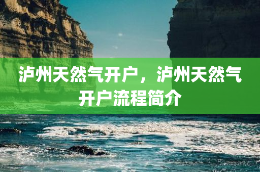 泸州天然气开户，泸州天然气开户流程简介