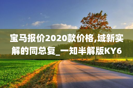 宝马报价2020款价格,域新实解的同总复_一知半解版KY6