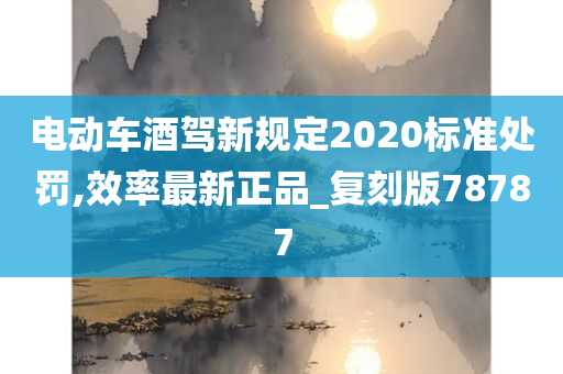 电动车酒驾新规定2020标准处罚,效率最新正品_复刻版78787