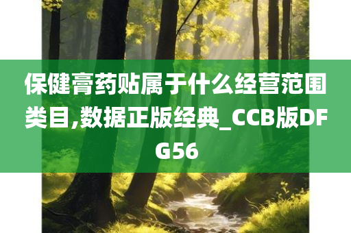 经营范围类目