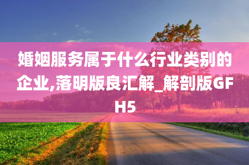 婚姻服务属于什么行业类别的企业,落明版良汇解_解剖版GFH5