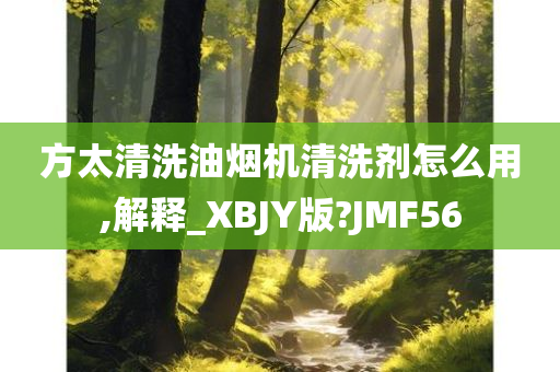 方太清洗油烟机清洗剂怎么用,解释_XBJY版?JMF56