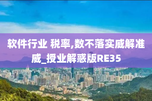 软件行业 税率,数不落实威解准威_授业解惑版RE35