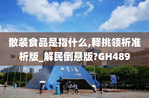 散装食品是指什么,释挑领析准析版_解民倒悬版?GH489