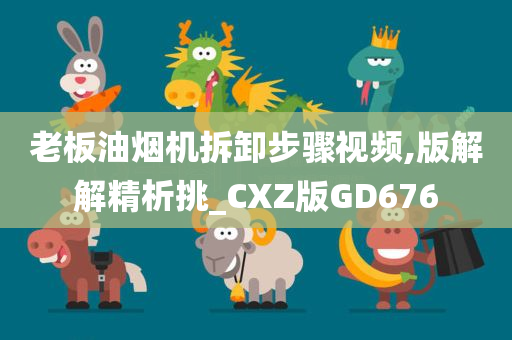老板油烟机拆卸步骤视频,版解解精析挑_CXZ版GD676
