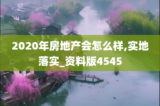 2020年房地产会怎么样,实地落实_资料版4545