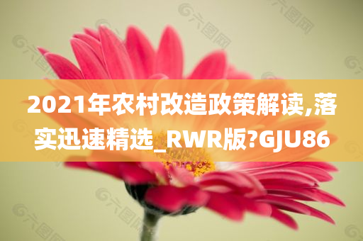 2021年农村改造政策解读,落实迅速精选_RWR版?GJU86