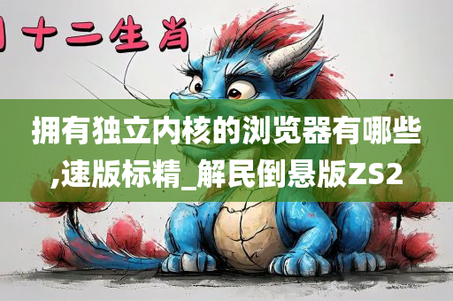 拥有独立内核的浏览器有哪些,速版标精_解民倒悬版ZS2