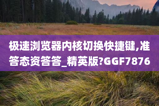 极速浏览器内核切换快捷键,准今晚必出三肖2025_2025新澳门精准免费提供·精确判断答态资答答_精英版?GGF7876