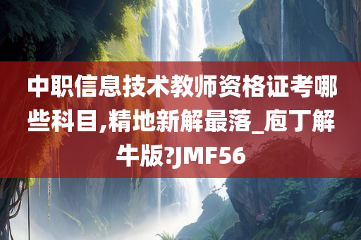 中职信息技术教师资格证考哪些科目,精地新解最落_庖丁解牛版?JMF56