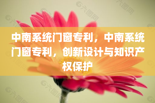 中南系统门窗专利，中南系统门窗专利，创新设计与知识产权保护