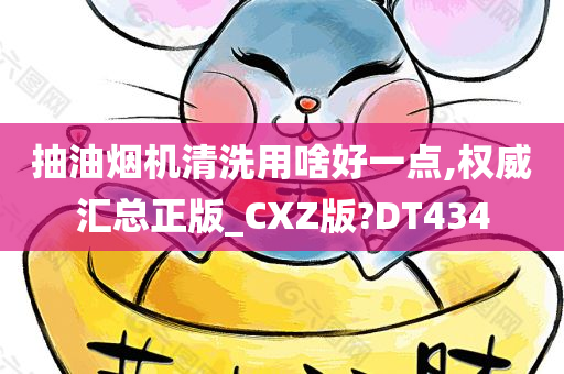 抽油烟机清洗用啥好一点,权威汇总正版_CXZ版?DT434