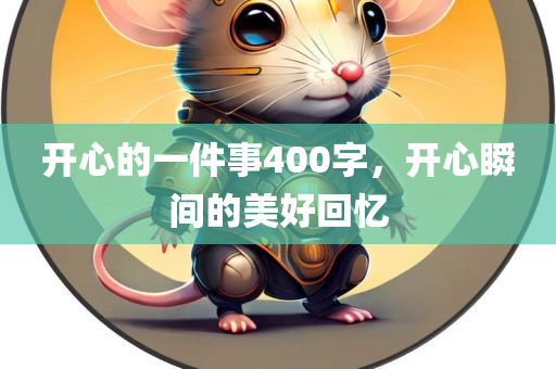 开心的一件事400字，开心瞬间的美好回忆