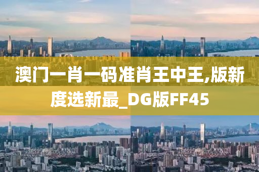 澳门一肖一码准肖王中王,版新度选新最_DG版FF45