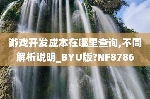 游戏开发成本在哪里查询,不同解析说明_BYU版?NF8786