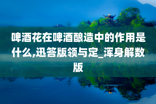 啤酒花在啤酒酿造中的作用是什么,迅答版领与定_浑身解数版