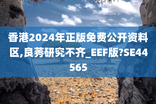 香港2024年正版免费公开资料区,良莠研究不齐_EEF版?SE44565
