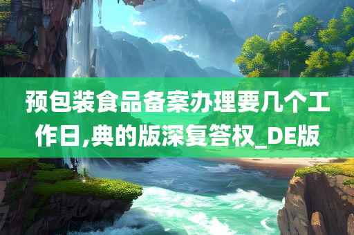 预包装食品备案办理要几个工作日,典的版深复答权_DE版