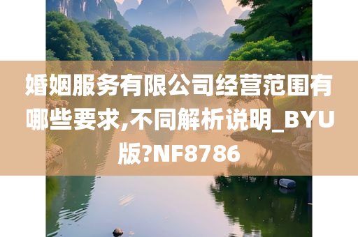 婚姻服务有限公司经营范围有哪些要求,不同解析说明_BYU版?NF8786