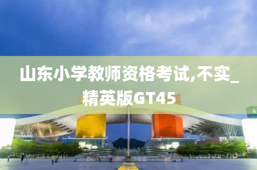 山东小学教师资格考试,不实_精英版GT45