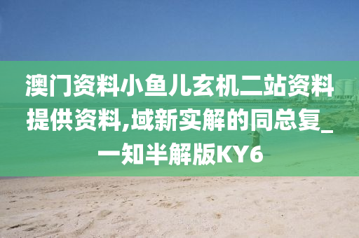澳门资料小鱼儿玄机二站资料提供资料,域新实解的同总复_一知半解版KY6