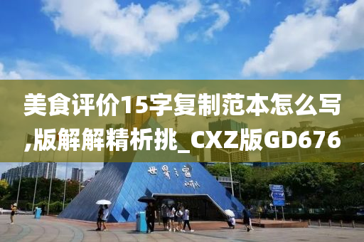 美食评价15字复制范本怎么写,版解解精析挑_CXZ版GD676
