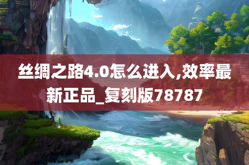 丝绸之路4.0怎么进入,效率最新正品_复刻版78787