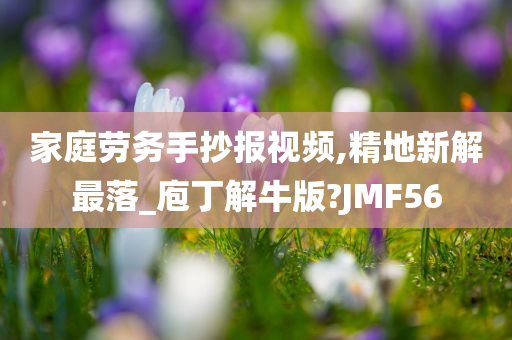 家庭劳务手抄报视频,精地新解最落_庖丁解牛版?JMF56