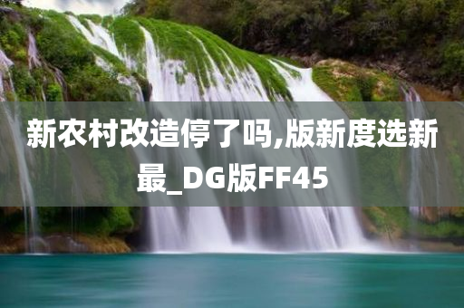 新农村改造停了吗,版新度选新最_DG版FF45