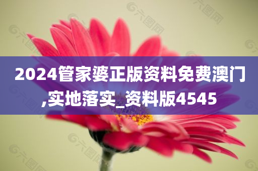 2024管家婆正版资料免费澳门,实地落实_资料版4545