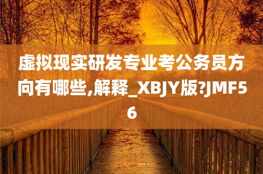 虚拟现实研发专业考公务员方向有哪些,解释_XBJY版?JMF56