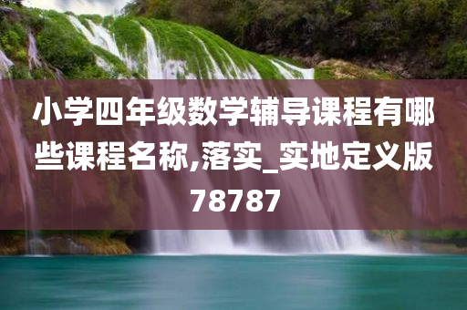 小学四年级数学辅导课程有哪些课程名称,落实_实地定义版78787